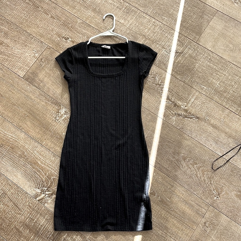 Black tight fitting dress